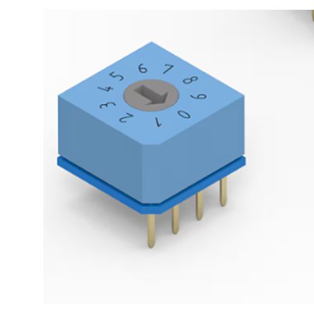Wurth Elektronik 4285173109, 16 Position, BCD Rotary Switch, 150mA, Solder [428517310916]; 171-497