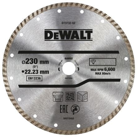 DeWALT DT3732-QZ Diamond Cutting Wheel, 230mm Diameter [DT3732-QZ]; 172-493