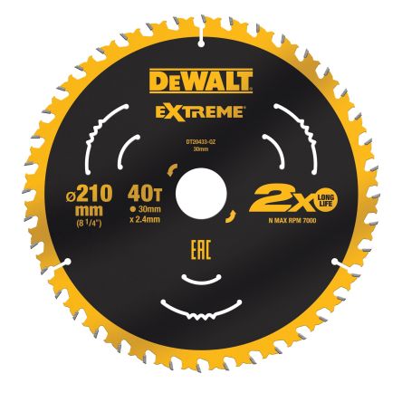 DeWALT Multiple Materials Circular Saw Blade, Pack of 1 [DT20433-QZ]; 172-536