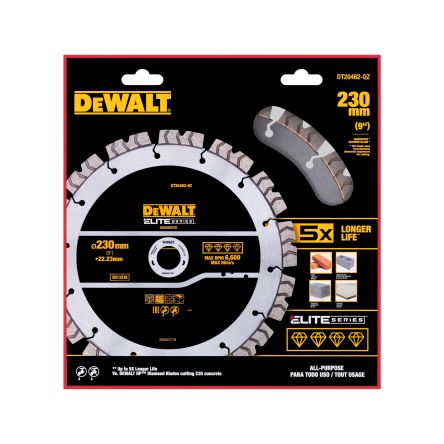 DeWALT DT204 Diamond Cutting Disc, 230mm, 1 in pack [DT20462-QZ]; 172-602