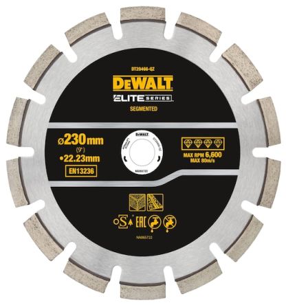 DeWALT DT204 Diamond Cutting Disc, 230mm, 1 in pack [DT20466-QZ]; 172-937