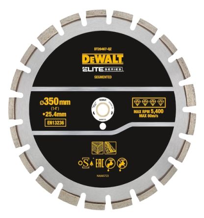 DeWALT Asphalt, Green Concrete Circular Saw Blade, Pack of 1 [DT20467-QZ]; 173-260