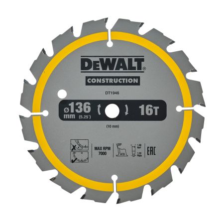 DeWALT Multiple Materials Circular Saw Blade, Pack of 1 [DT1946-QZ]; 173-316