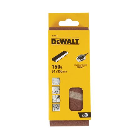 DeWALT DT366 Sanding Belt, 356mm 64mm, 150 Grit [DT3664-QZ]; 173-355