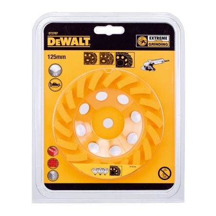 DeWALT DT37 Diamond Grinding Disc, 125mm, 1 in pack [DT3797-QZ]; 173-393