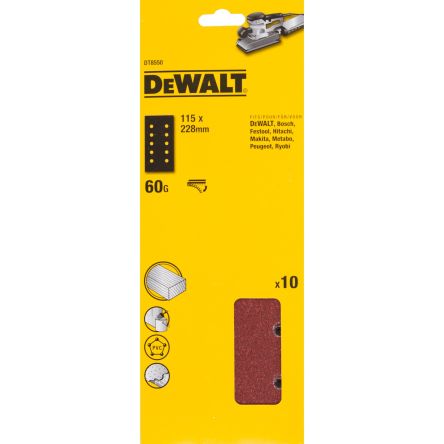 DeWALT DT855, 115mm 228mm, 60 Grit [DT8550-QZ]; 173-477