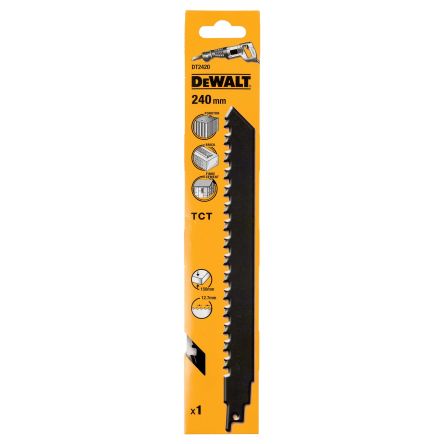DeWALT, 25 Teeth Per Inch 235mm Cutting Length Reciprocating Saw Blade, Pack of 1 [DT2335-QZ]; 173-493