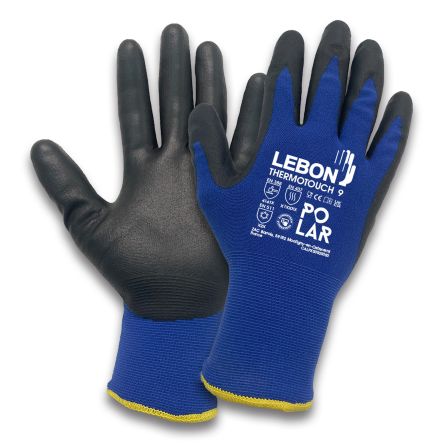 Lebon Protection Polar Black, Blue Polyamide Abrasion Resistant, Cut Resistant, Puncture Resistant, Tear Resistant [THERMOTOUCH/11]; 173-519