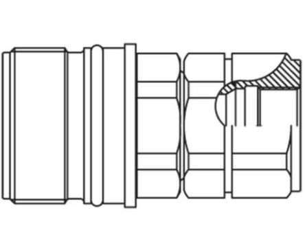 Parker Steel Female Hydraulic Quick Connect Coupling, BSP 3/8 Female [QHPA53-G4X3-C]; 173-761