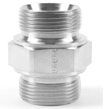 Parker Hydraulic Straight Threaded Adaptor BSPP 1/4 Male to BSPP 1/4-19 Male, 4HMK4S [4HMK4S]; 173-950