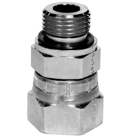 Parker Hydraulic Male Stud Female O-Ring Face Seal Swivel to BSPP 3/4-14 Male, 12F642EDMLS [12F642EDMLS]; 173-956