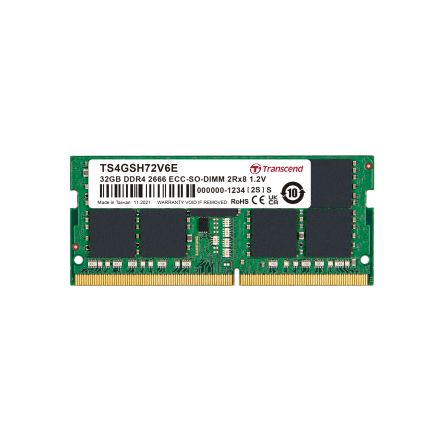 Transcend 32 GB DDR4 Desktop, Laptop RAM, 2666Mbit/s, SODIMM, 1.2V [TS4GSH72V6E]; 174-213