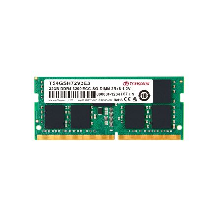 Transcend 32 GB DDR4 Desktop, Laptop RAM, 3200Mbit/s, SODIMM, 1.2V [TS4GSH72V2E3]; 174-216