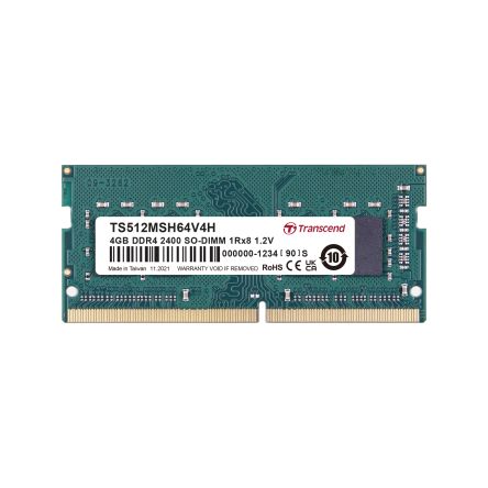 Transcend 4 GB DDR4 Desktop, Laptop RAM, 2400Mbit/s, SODIMM, 1.2V [TS512MSH64V4H]; 174-219