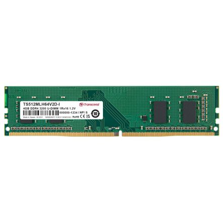 Transcend 4 GB DDR4 RAM, 3200Mbit/s, UDIMM, 1.2V [TS512MLH64V2D-I]; 174-247