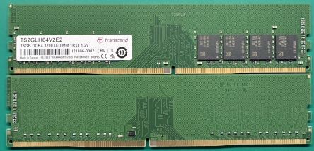 Transcend 16 GB DDR4 Desktop, Laptop RAM, 3200Mbit/s, UDIMM, 1.2V [TS2GLH64V2E2]; 174-286