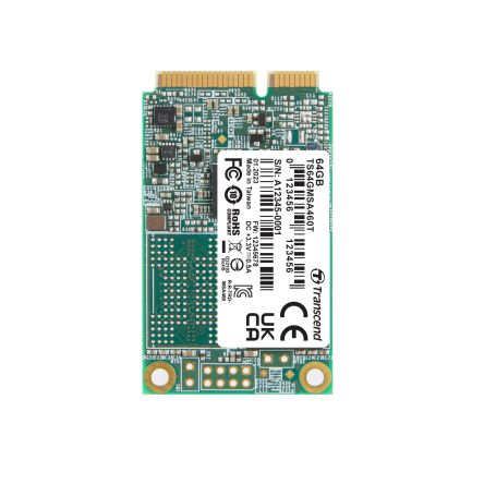 Transcend TS64GMSA460T MO-300A 64 GB Internal SSD [TS64GMSA460T]; 174-309