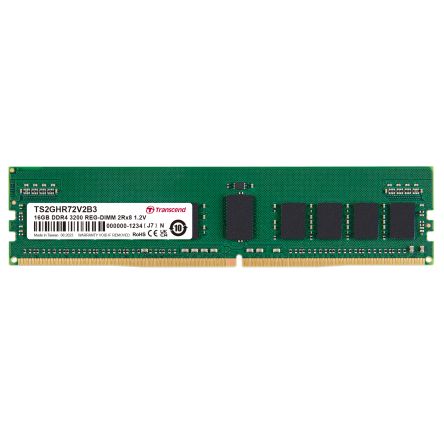 Transcend 16 GB DDR4 Server RAM, 3200Mbit/s, RDIMM, 1.2V [TS2GHR72V2B3]; 174-335