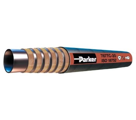 Parker Synthetic Rubber Hydraulic Hose Assembly, 350 bar Max Pressure [787TC-16]; 174-630