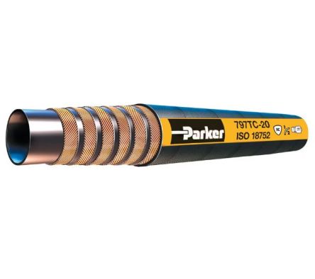 Parker Synthetic Rubber Hydraulic Hose Assembly, 420 bar Max Pressure [797TC-16]; 174-636