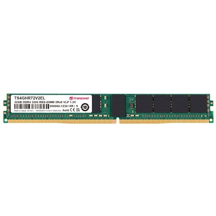 Transcend 32 GB DDR4 Server RAM, 3200Mbit/s, RDIMM, 1.2V [TS4GHR72V2EL]; 174-922