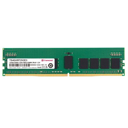 Transcend 32 GB DDR4 Server RAM, 3200Mbit/s, RDIMM, 1.2V [TS4GHR72V2E3]; 174-926