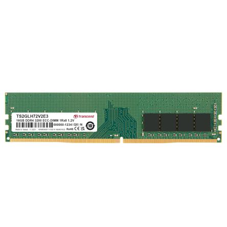 Transcend 16 GB DDR4 Desktop, Server RAM, 3200Mbit/s, DIMM, 1.2V [TS2GLH72V2E3]; 174-931
