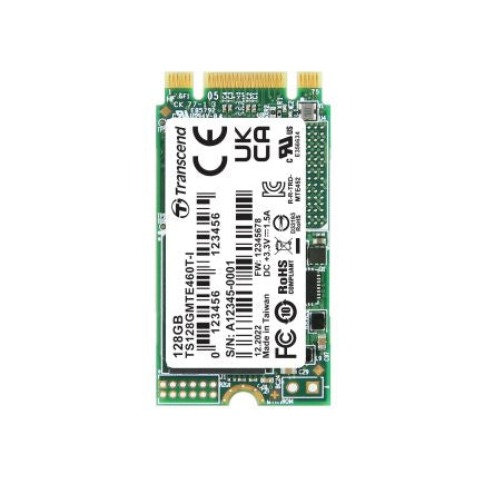 Transcend TS128GMTE460T-I M.2 2242 128 GB Internal SSD Hard Drive [TS128GMTE460T-I]; 174-975