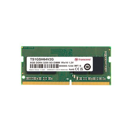 Transcend 8 GB DDR4 Desktop, Laptop RAM, 3200Mbit/s, SODIMM, 1.2V [TS1GSH64V2G]; 175-023