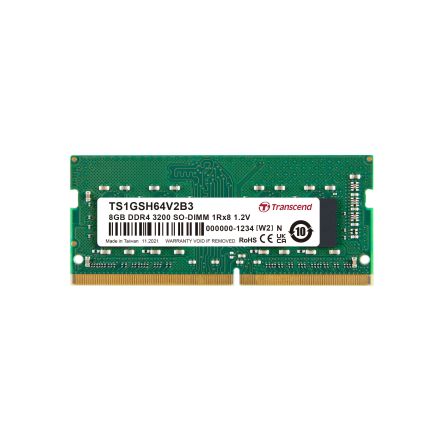 Transcend 8 GB DDR4 Desktop, Laptop RAM, 3200Mbit/s, SODIMM, 1.2V [TS1GSH64V2B3]; 175-026