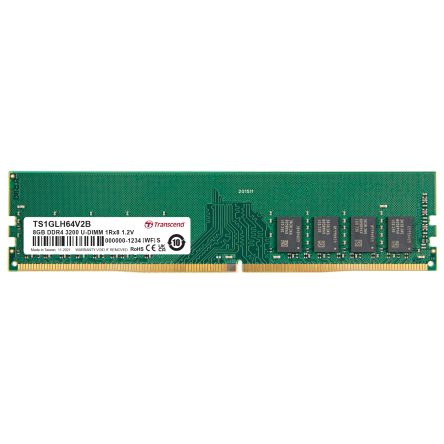 Transcend 8 GB DDR4 Desktop, Laptop RAM, 3200Mbit/s, UDIMM, 1.2V [TS1GLH64V2B]; 175-032