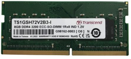 Transcend 8 GB DDR4 RAM, 3200Mbit/s, SODIMM, 1.2V [TS1GSH72V2B3-I]; 175-054