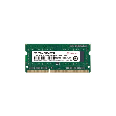 Transcend 2 GB DDR3L RAM, 1866Mbit/s, SODIMM, 1.35V [TS256MSK64W8N]; 175-071