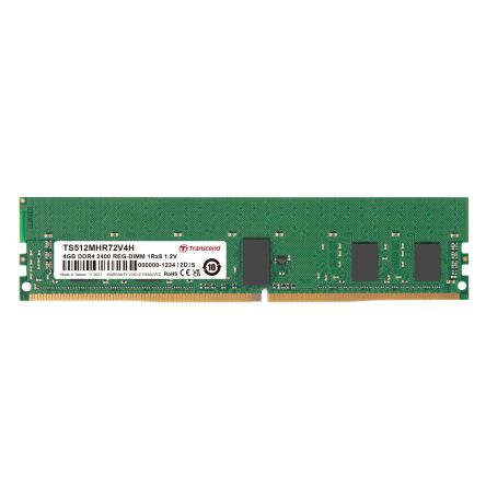 Transcend 4 GB DDR4 Server RAM, 2400Mbit/s, RDIMM, 1.2V [TS512MHR72V4H]; 175-074