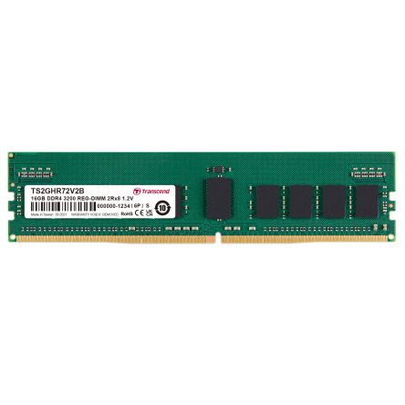 Transcend 16 GB DDR4 Server RAM, 3200Mbit/s, RDIMM, 1.2V [TS2GHR72V2B]; 175-092