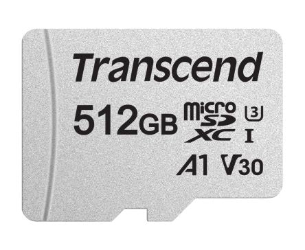 Transcend 512 GB MicroSDXC Micro SD Card, UHS-I U3 [TS512GUSD300S-A]; 175-108