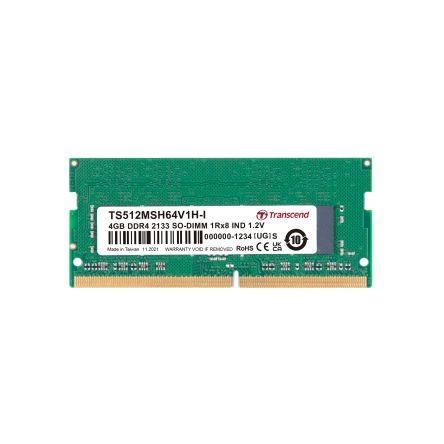 Transcend 4 GB DDR4 RAM, 2133Mbit/s, SODIMM, 1.2V [TS512MSH64V1H-I]; 175-114