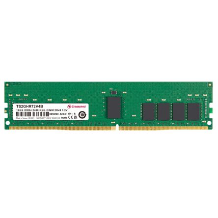 Transcend 16 GB DDR4 Server RAM, 2400Mbit/s, RDIMM, 1.2V [TS2GHR72V4B]; 175-119