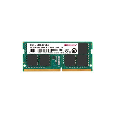 Transcend 32 GB DDR4 Desktop, Laptop RAM, 2666Mbit/s, SODIMM, 1.2V [TS4GSH64V6E3]; 175-131