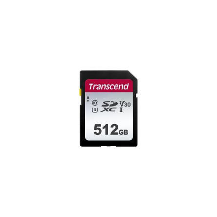 Transcend 512 GB SDXC SD Card, UHS-U3 [TS512GSDC300S]; 175-140