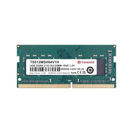 Transcend 4 GB DDR4 Desktop, Laptop RAM, 2133Mbit/s, SODIMM, 1.2V [TS512MSH64V1H]; 175-159