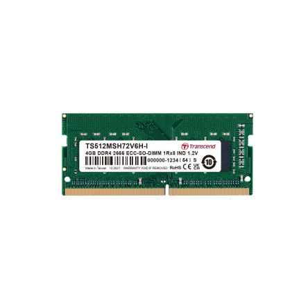 Transcend 4 GB DDR4 RAM, 2666Mbit/s, SODIMM, 1.2V [TS512MSH72V6H-I]; 175-161