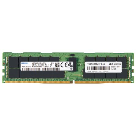 Transcend 64 GB DDR4 Server RAM, 3200Mbit/s, RDIMM, 1.2V [TS8GHR72V2F-SAM]; 175-169