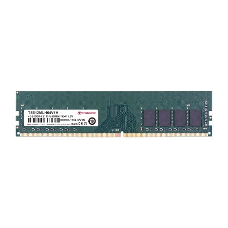 Transcend 4 GB DDR4 Desktop, Laptop RAM, 2133Mbit/s, UDIMM, 1.2V [TS512MLH64V1H]; 175-170