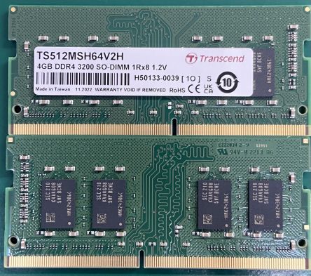 Transcend 4 GB DDR4 Desktop, Laptop RAM, 3200Mbit/s, SODIMM, 1.2V [TS512MSH64V2H]; 175-184