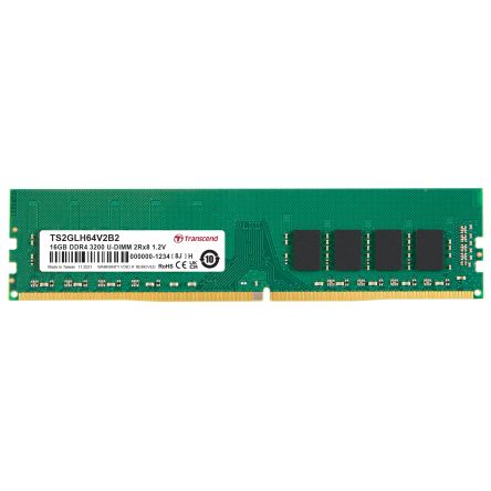 Transcend 16 GB DDR4 Desktop, Laptop RAM, 3200Mbit/s, UDIMM, 1.2V [TS2GLH64V2B2]; 175-200