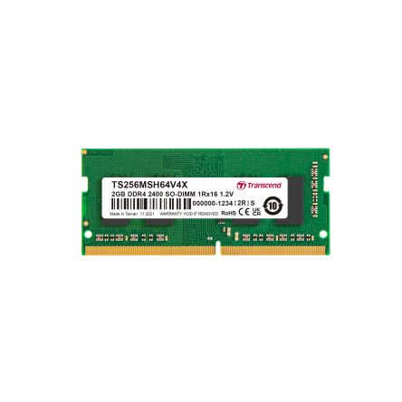 Transcend 2 GB DDR4 Desktop, Laptop RAM, 2400Mbit/s, SODIMM, 1.2V [TS256MSH64V4X]; 175-226