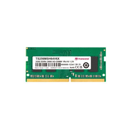 Transcend 2 GB DDR4 Desktop, Laptop RAM, 2666Mbit/s, SODIMM, 1.2V [TS256MSH64V6X]; 175-229