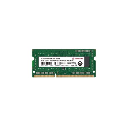 Transcend 2 GB DDR3 Desktop, Laptop RAM, 1600Mbit/s, SODIMM, 1.5V [TS256MSK64V6N]; 175-231