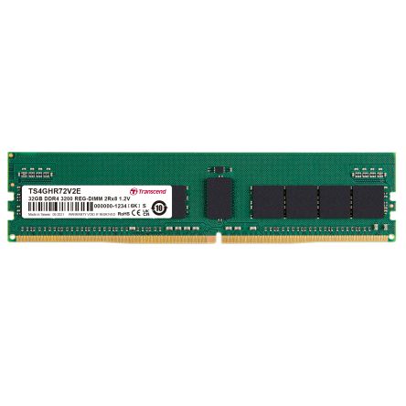 Transcend 32 GB DDR4 Server RAM, 3200Mbit/s, RDIMM, 1.2V [TS4GHR72V2E]; 175-245